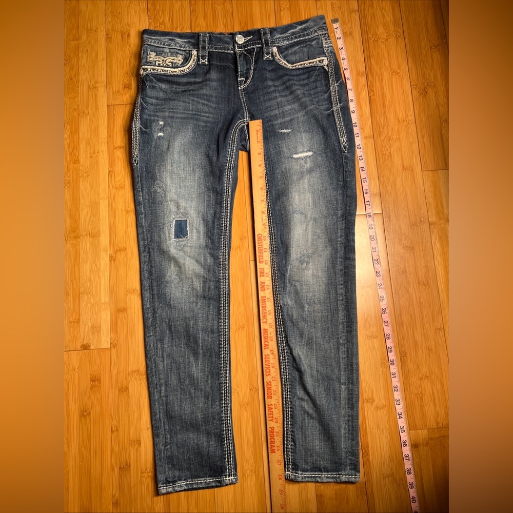 Rock Revival Women’s Blue Sukie Skinny Low Rise Jeans  Streetwear Grunge|Size:28 - Picture 13 of 16